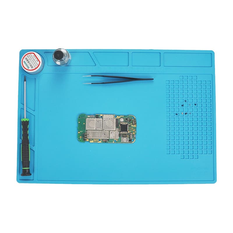 Magnetic Grooved Heat-Resistant Workstation for Mobile and Digital Repair, Parts Adsorption Mat, Repair Heat Insulation Pad
