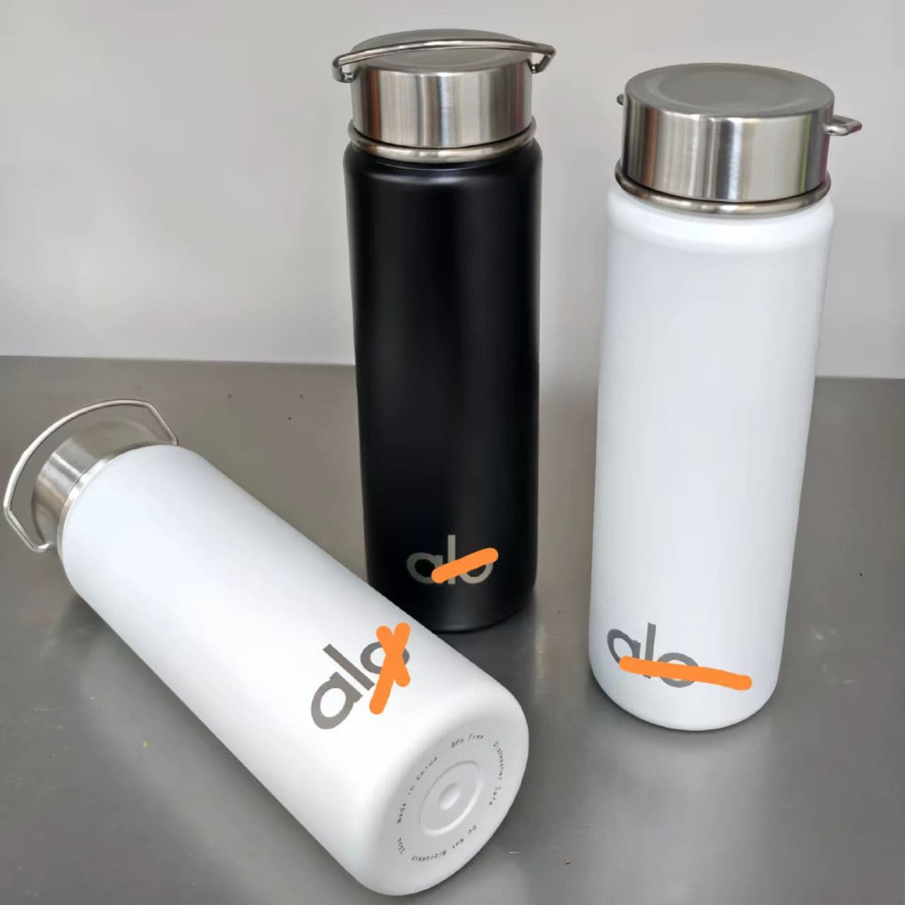 New AloWater Bottle 710ml 304 Stainless Steel Screw Lid with Handle Portable Thermos Cup