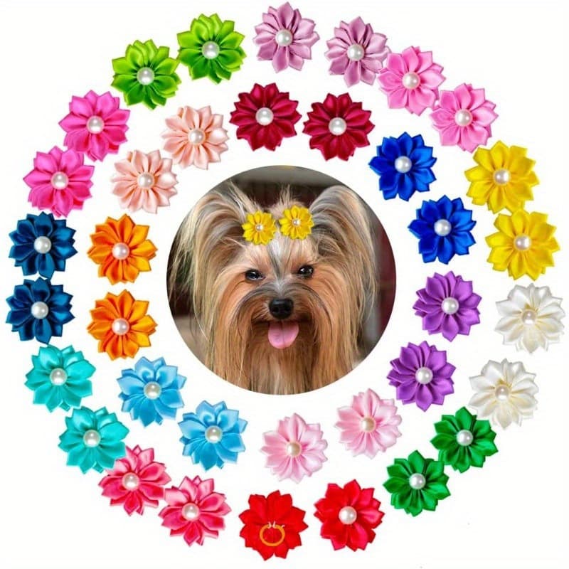 2026 New Cross-Border Shipping 3-Piece Dog Bow Tie Elastic Pet Small Bow (with Cross-Border)