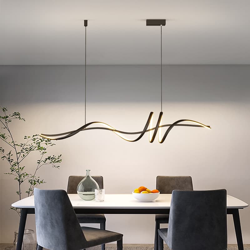 Cross-border Creative Designer Restaurant Pendant Light Irregular 1.6m Dining Room Light Bar Counter Long Strip Light Minimalist Table Pendant Light