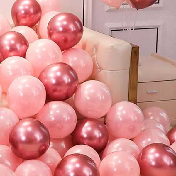 Internet celebrity balloon decoration wedding festival festive one-year-old woman's wedding room romantic pink creative scene layout