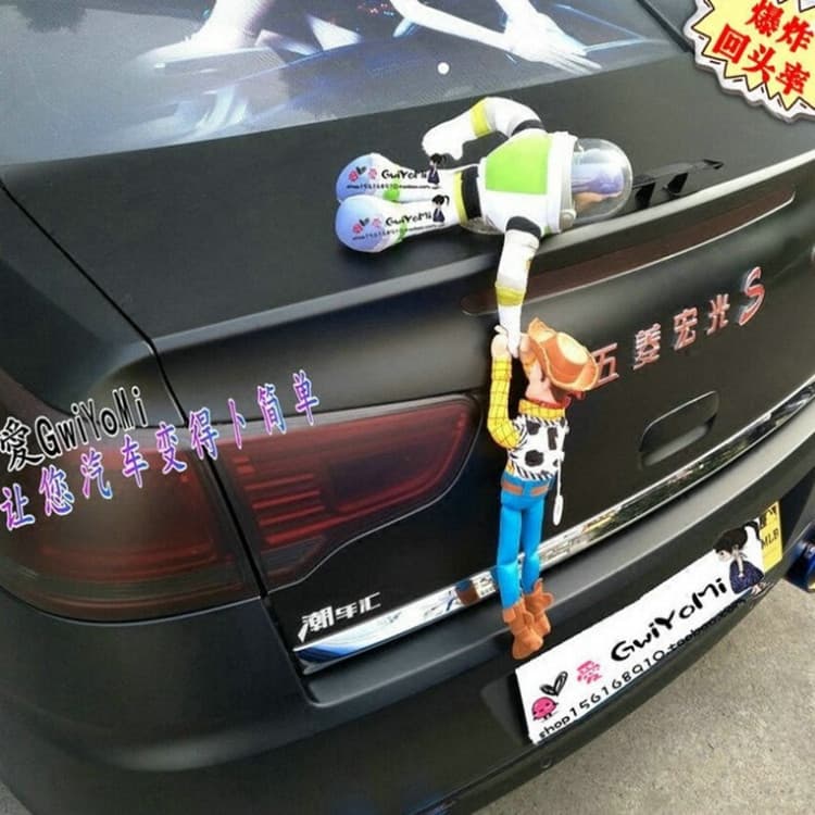 Free Light Car Rescue Hoodie Roof Decoration Doll Tail Funny Doll Car Exterior Decoration Automobile Accessories Ornaments