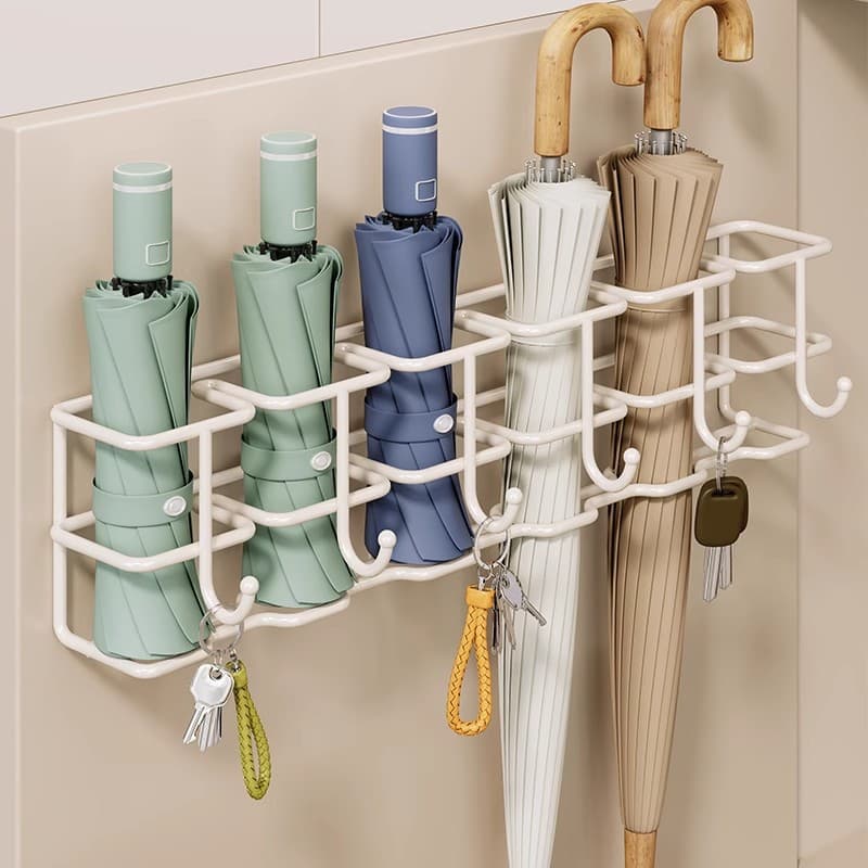 Wall-Mounted Umbrella Organizer, Entryway Drying Rack, Doorstep Storage Box for Wet Umbrellas