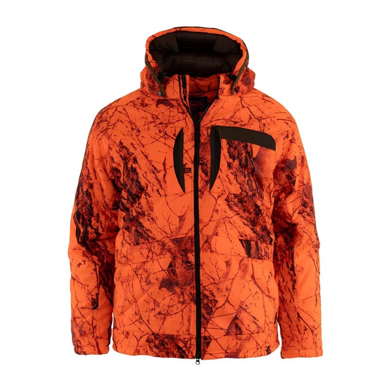 Customized men's flame fan/color hunting/hunting jacket orange high visibility hunting/outfit jacket