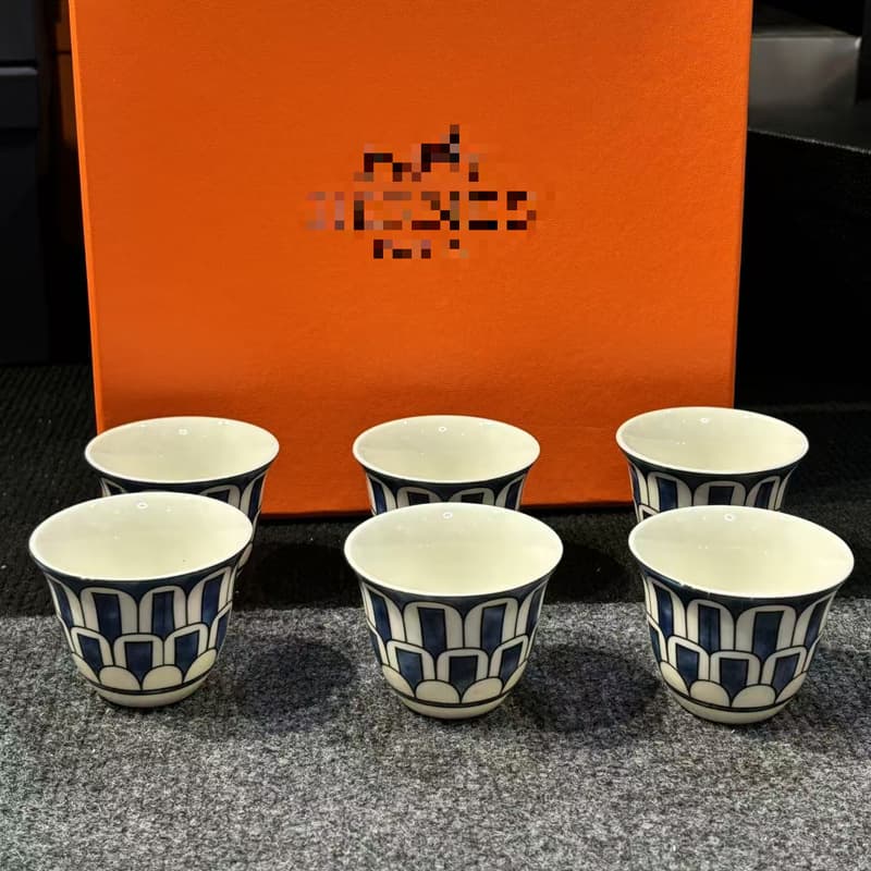 Exotic blue series bone china cross-border coffee cup and saucer blue fashionable tea cup espresso cup red tea cup gift box