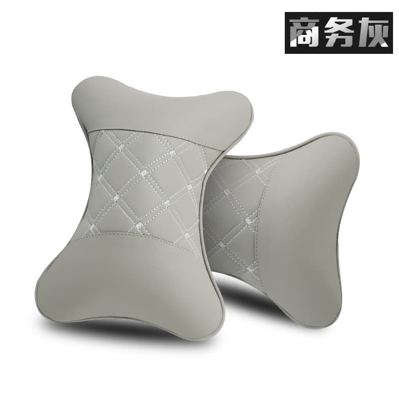 Car Neck Pillow Pair Leather Interior Bone Pillow Car Accessories All-Season