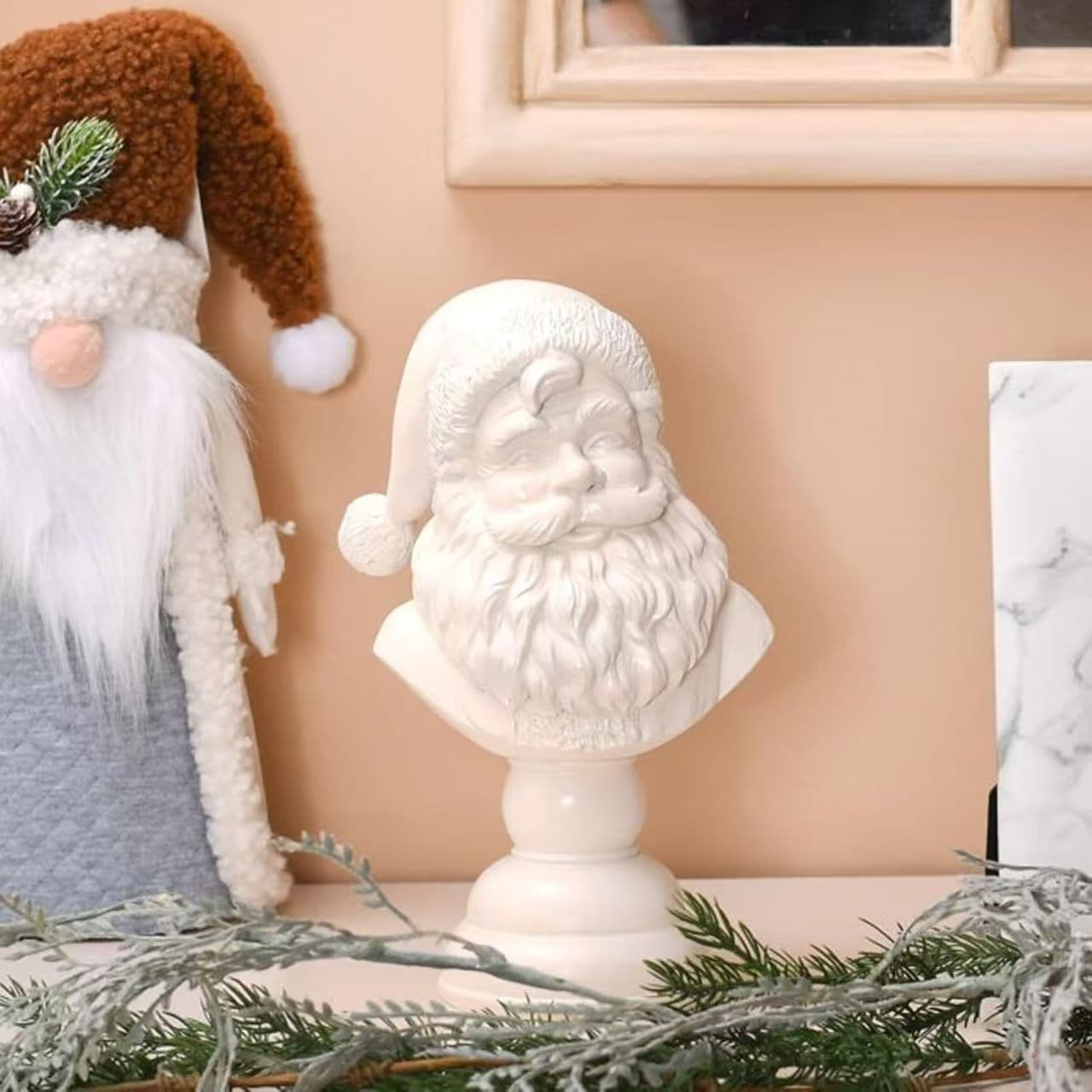 Santa Bust Christmas Tabletop Decoration