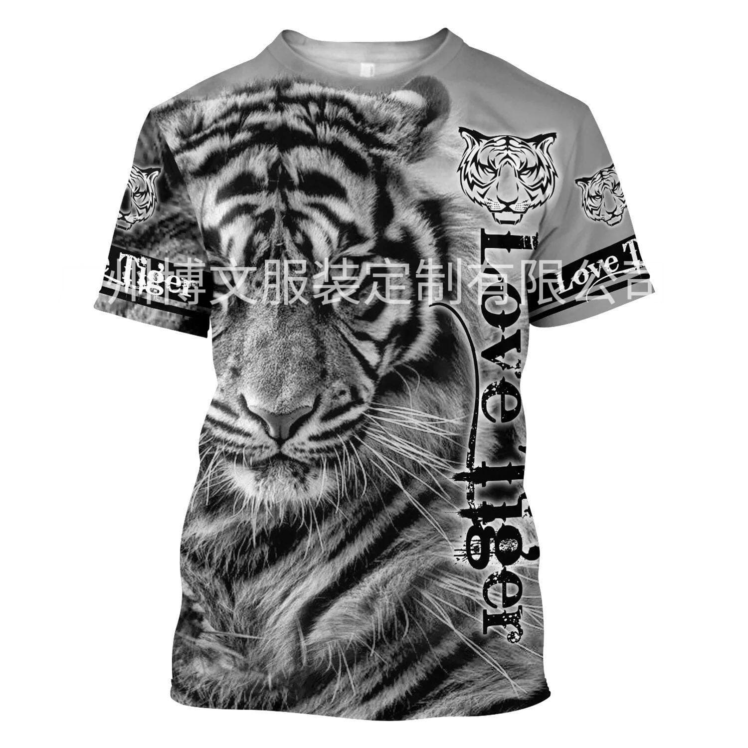 Cross-border printed versatile pullover top for men 3D foreign trade T-shirt short sleeve custom