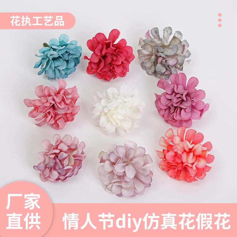 Valentine's Day DIY Artificial Flowers Silk Flower Wreath Craft Decoration Material Wedding Photography Prop Factory Wholesale