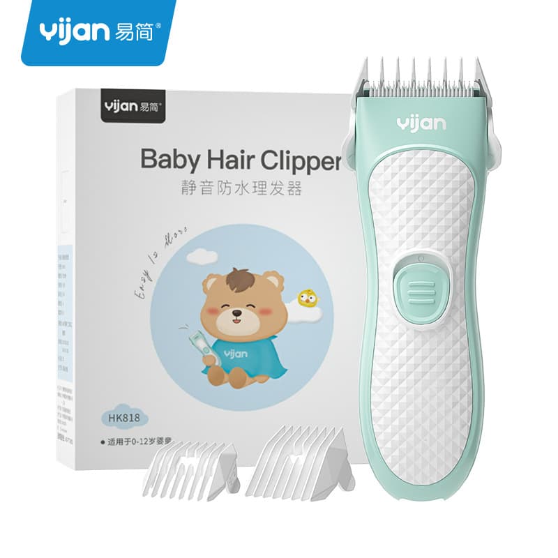 Yijan Baby Hair Trimmer, Infant Hair Clipper, Kids Hair Cutting Tool, Rechargeable, Ultra-Quiet, Waterproof Electric Hair Clipper HK818