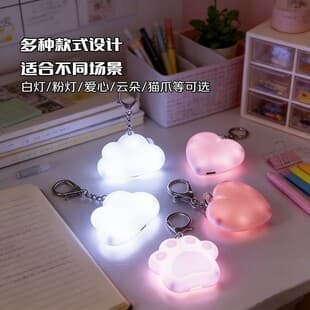 Cross-Border Hot Selling Touch Sensor Night Light, Keychain Pendant Accessory, Creative Glowing Light, Cute Birthday Gift