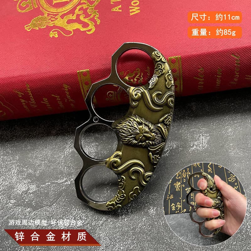 Wukong Game Peripheral Ornament Model Metal Four-Finger Knuckle Duster Alloy Hand Ring Cool Boy Self-Defense Prop