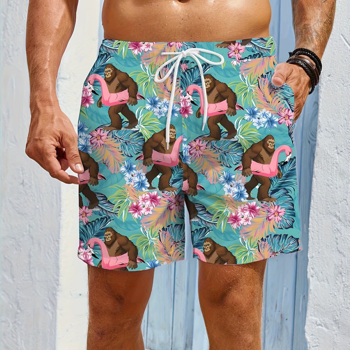 2026 Casual Digital Print 3D Trendy Surfing Quick-Dry Beach Shorts for Men New Arrival