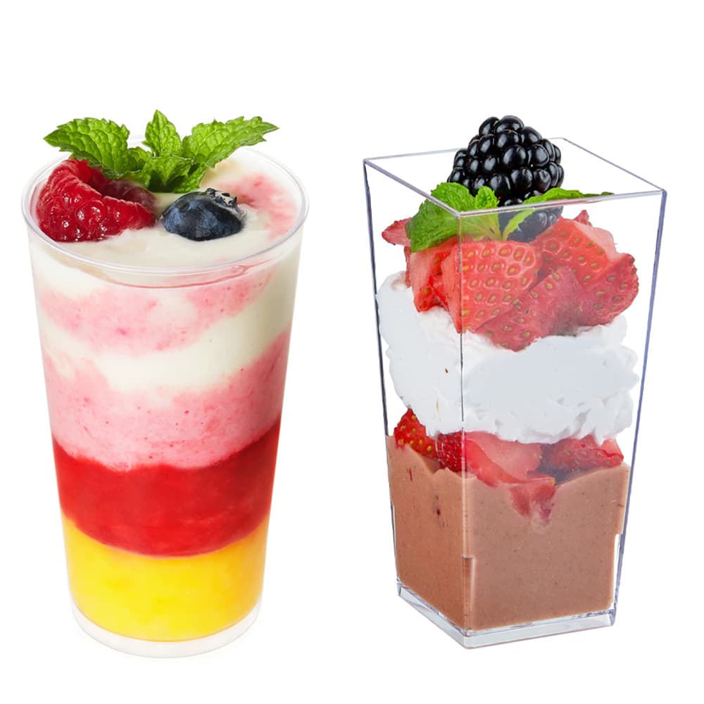 Disposable Plastic Cups For Daily Use In Restaurants Kitchens Transparent Cups Lids Straws For Drinks