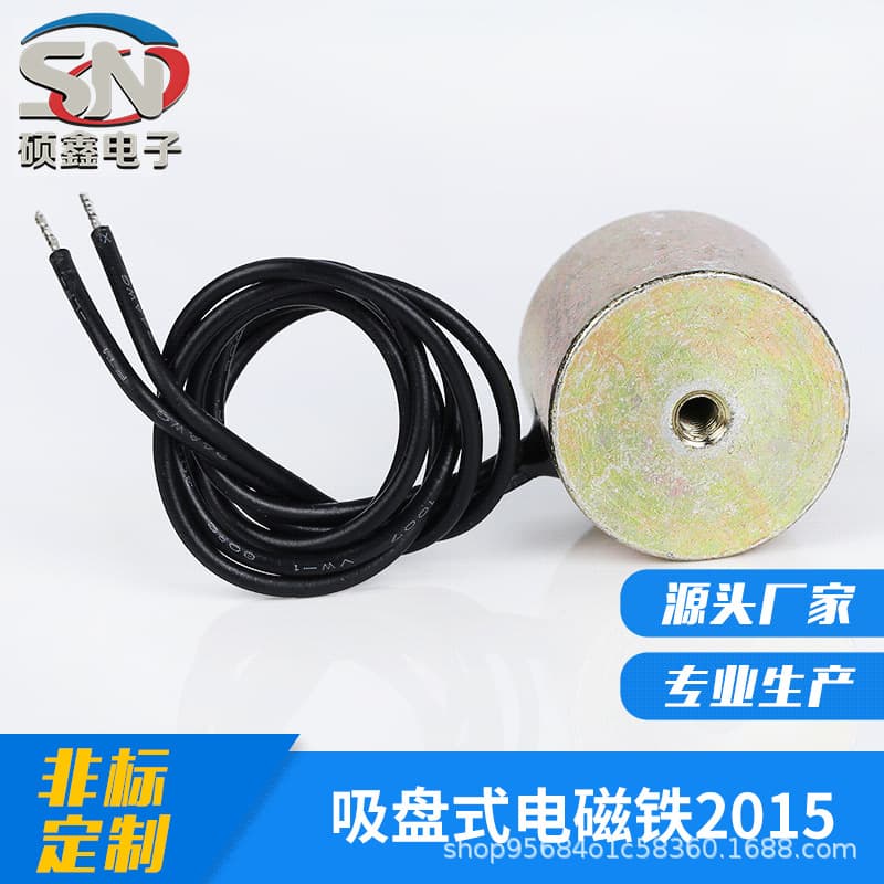 DC Suction Cup Electromagnet P20/15 Voltage 12V 24V Suction Force 2.5KG, Can Be Powered for Long Periods