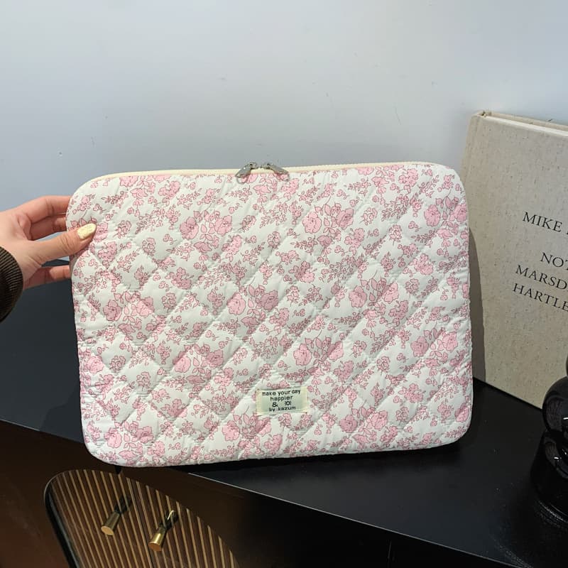 Fresh Floral Computer Bag Tablet Protective Case Cover 14/15 Inch Laptop Storage Bag Computer Liner Bag Documents