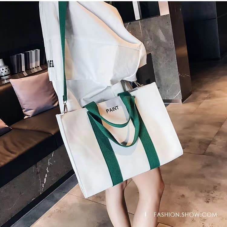 Custom Logo 3D Premium Canvas Sling Tote Bag with Ribbon for Corporate Events, Wholesale University Full-Print Canvas Bag