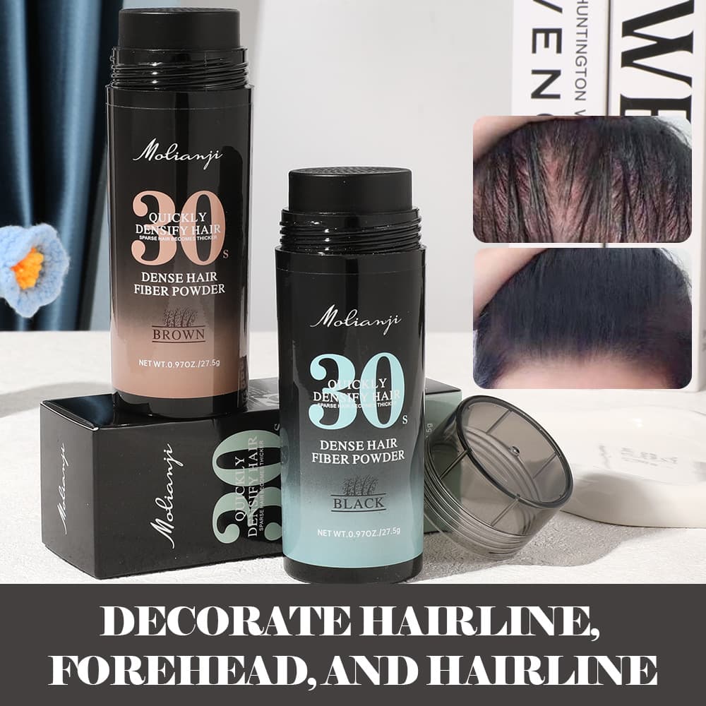Hair Fiber Thickening Powder for Hair Loss Concealer - Instant Hair Density Enhancer, One-Time Use