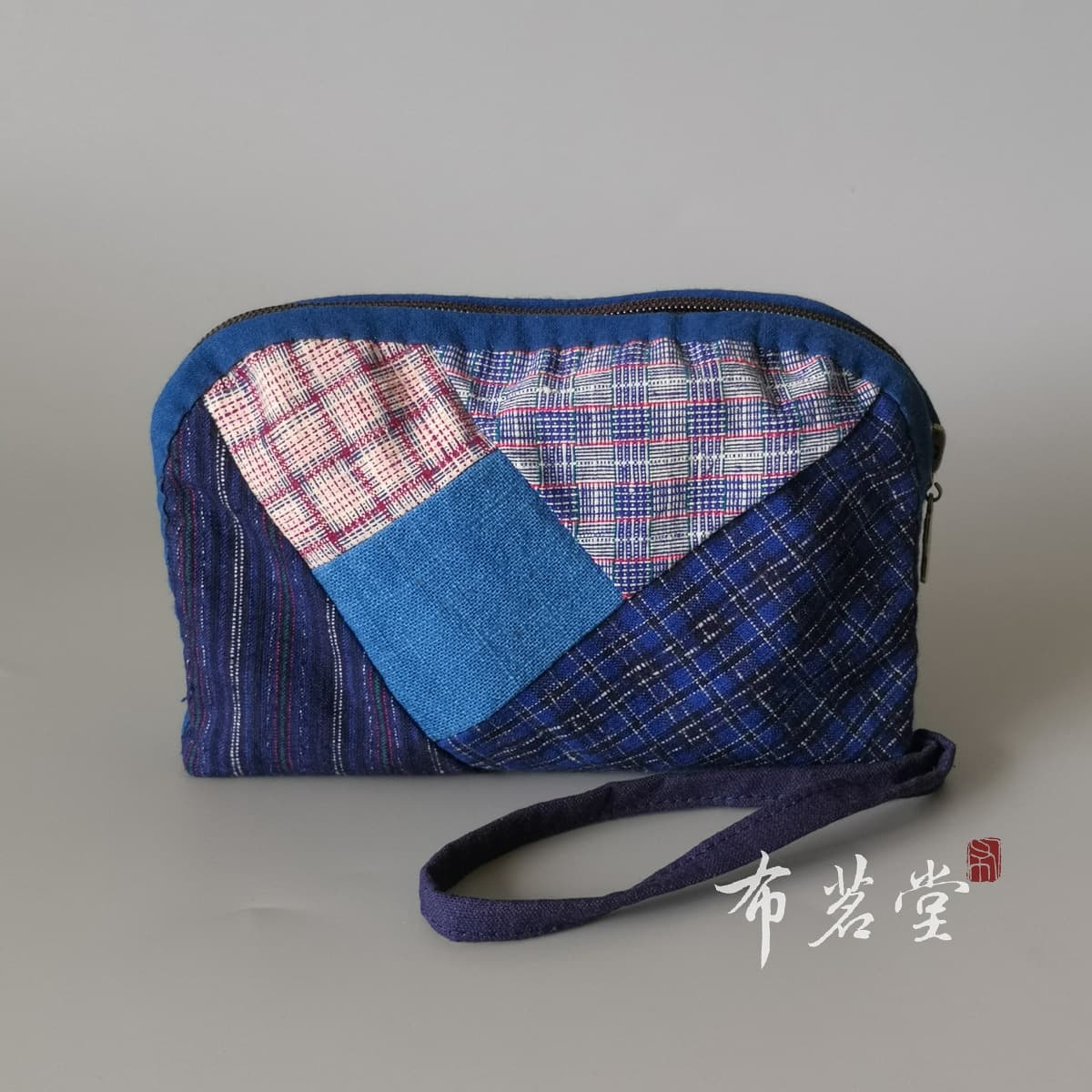 Bumingtang Patchwork Half-Moon Handbag Phone Pouch