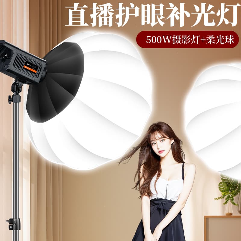 Live Streaming Fill Light Spherical Soft Light for Studio Photography Beauty Lighting for Photo Shooting Video Recording with Accessories