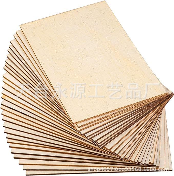 Manufacturer's cross-border supply exclusively for unfinished blank rectangular wood chips graffiti painted decorative sheet 10*15CM