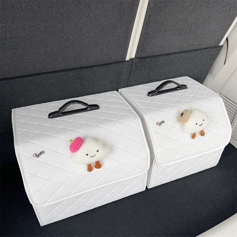 Car trunk storage box foldable creative car creative cute cloud storage box organizer car supplies