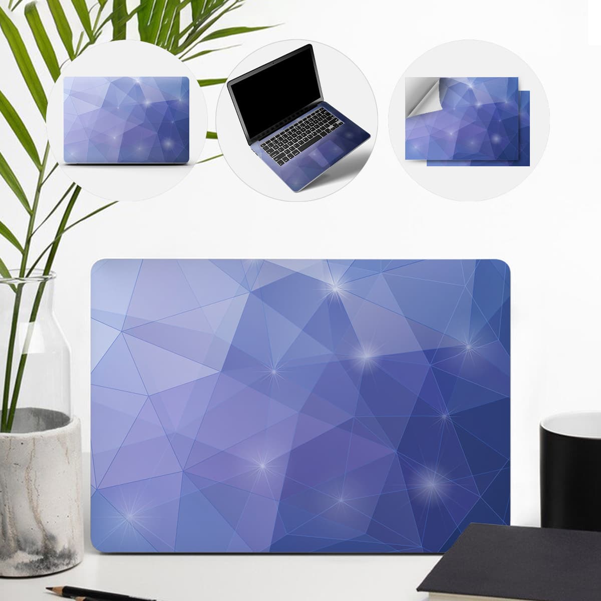 Cross-border Ready, Pre-cut Free Protective Stickers for MacBook Laptops, 2-Pack Removable Adhesive
