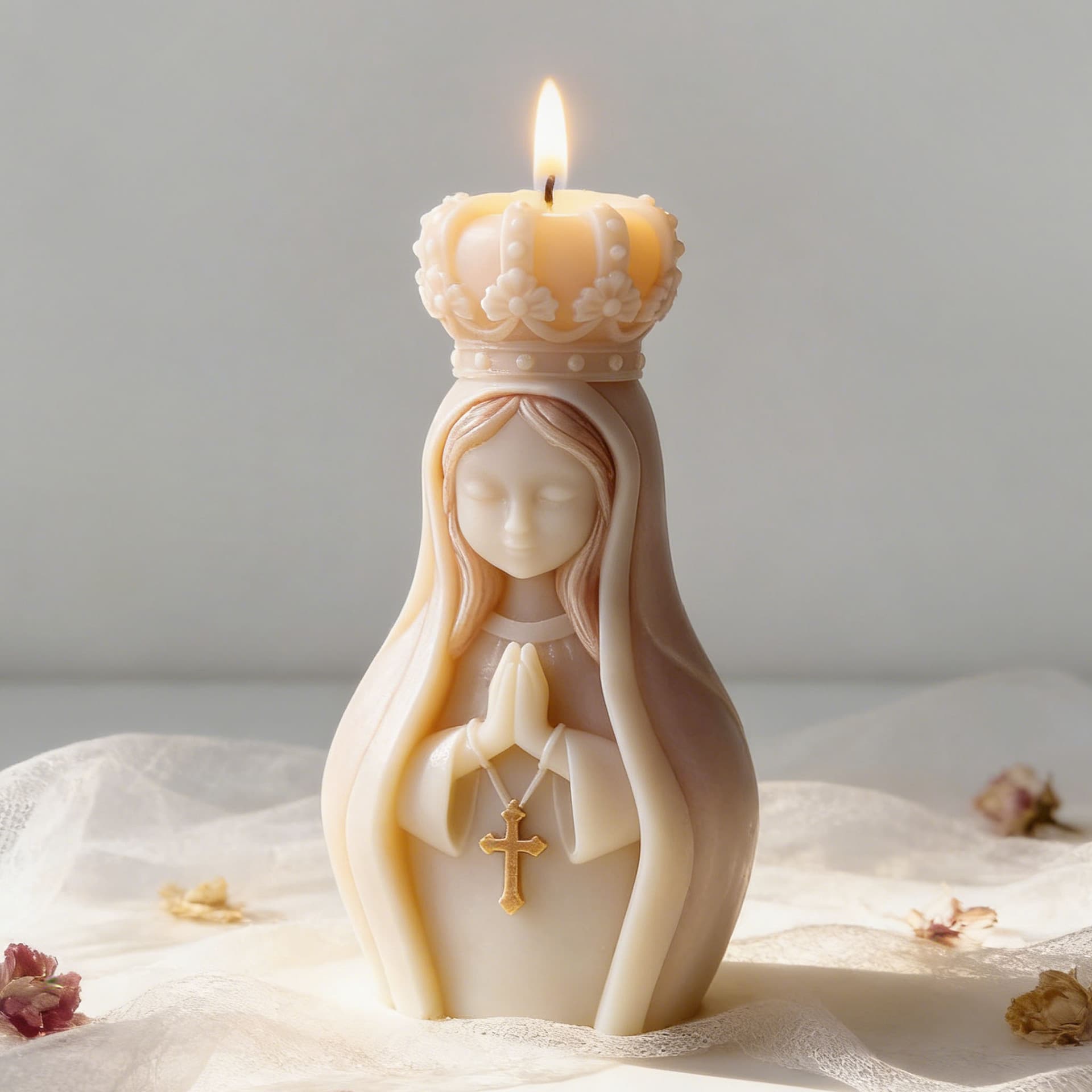 Cross-border Prayer Girl Aroma Ornament Silicone Mold DIY Girl Angel Candle Decoration Mold Wholesale
