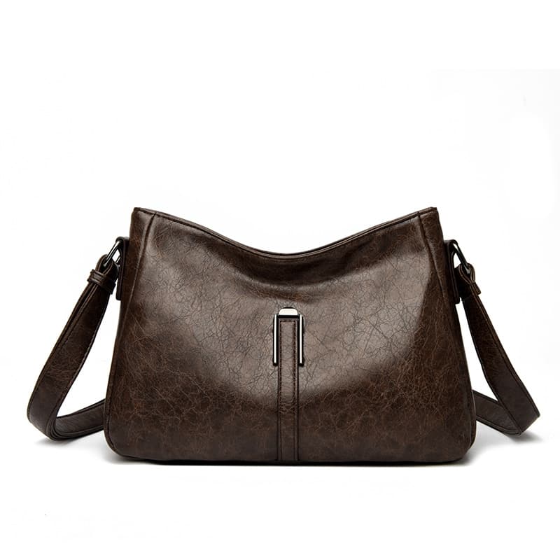 Women's Soft Leather Simple and Elegant Shoulder Bag Large Capacity Trendy Mom Bag High-Quality Texture Versatile Crossbody Bag