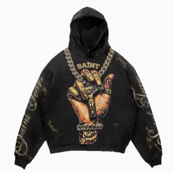 E-commerce foreign trade new hoodie sweatshirt pullover autumn and winter dark style men's 3D printed sweatshirt versatile top