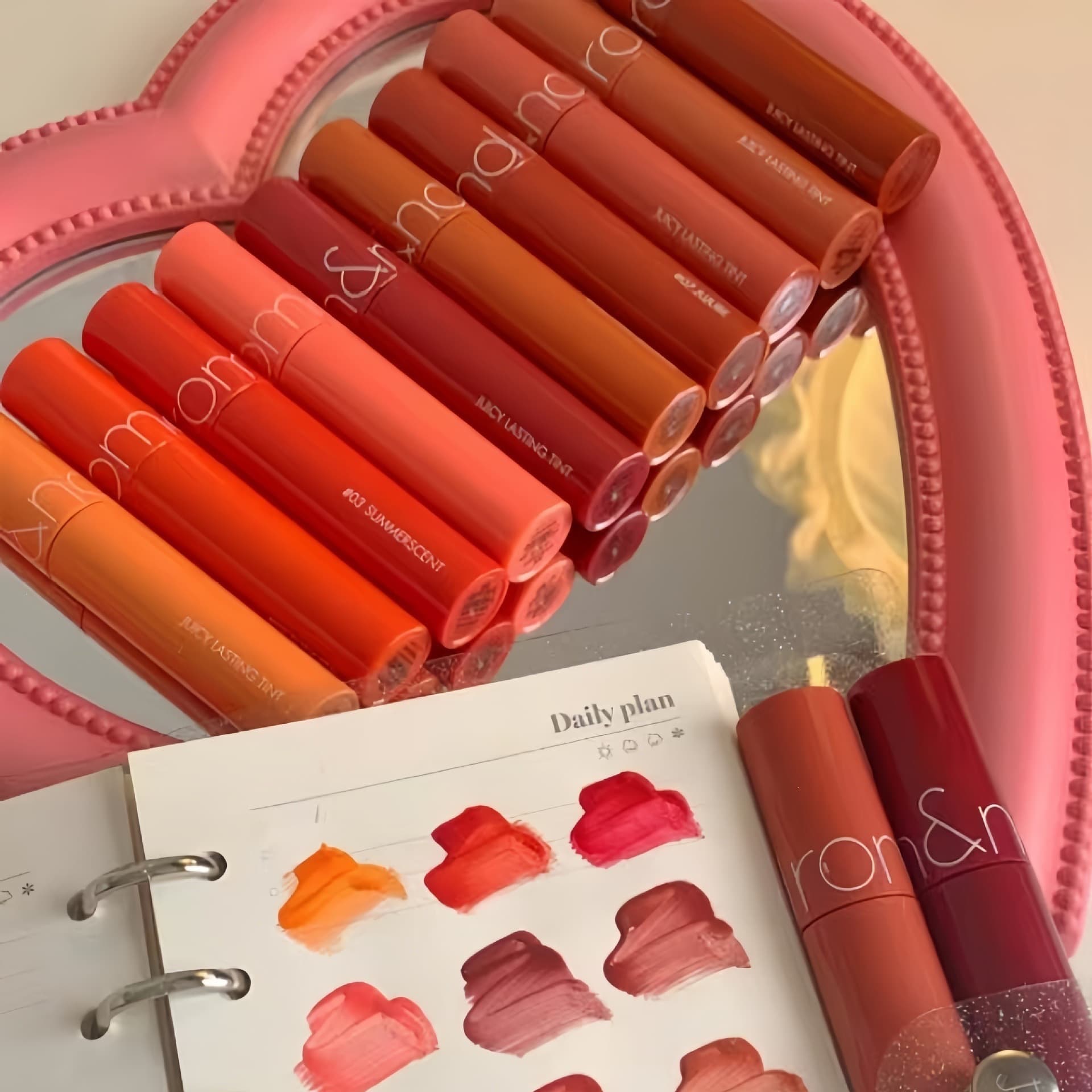 Romand Korean Juice Lip Glaze 07 Mirror 5.5g Lipstick Water Gloss Moisturizing Lip Cherry Honey Cross-Border Dropshipping