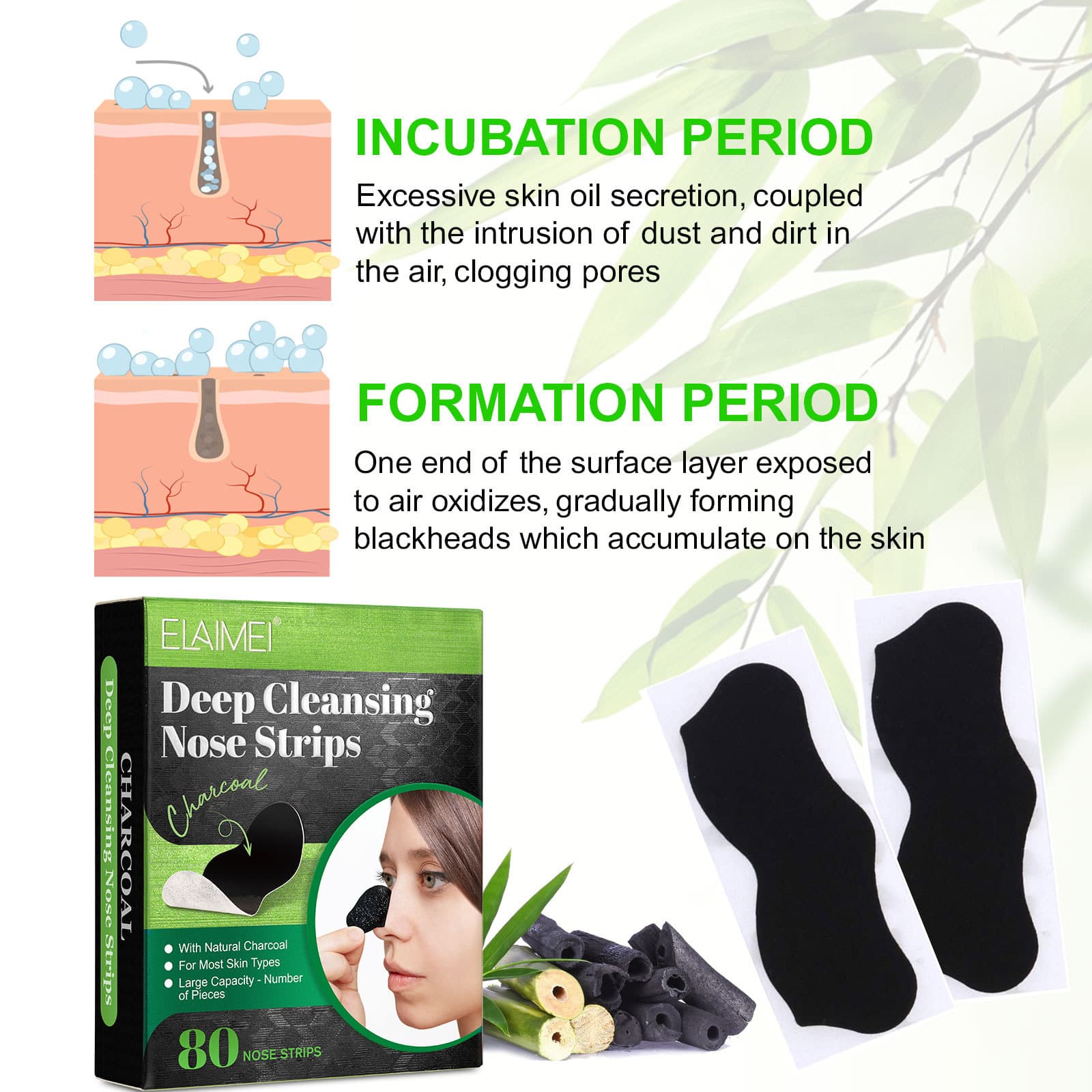 ELAIMEI Peel-Off Blackhead Nose Strips