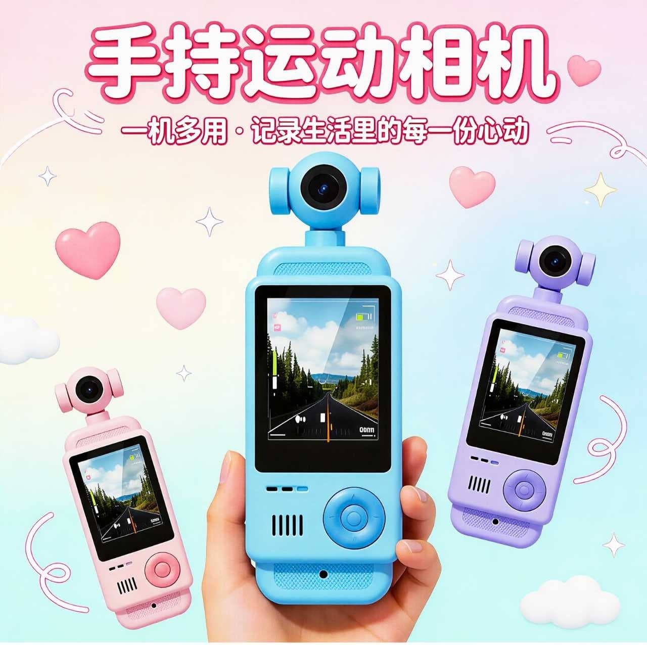 Cross-border Handheld Gimbal Sports Camera DH-T1 HD Portable Outdoor Cycling Gimbal Camera