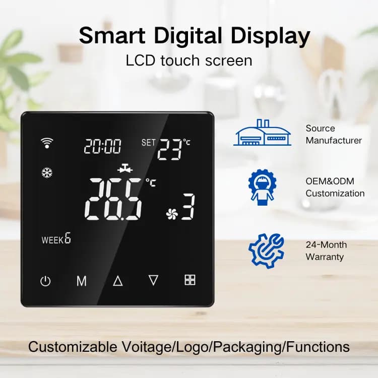 WiFi Thermostat for Electric Heating - Mobile Remote Temperature Controller for Floor Heating