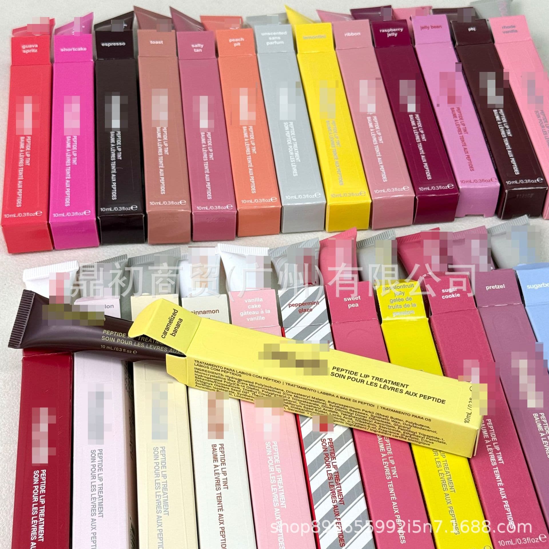 Lipstick Rhodes Hailey Banana Flavor Polypeptide Lip Glaze Hailey Same Style Lip Gloss Lip Protective Glossy Moisturizing Lip Gloss