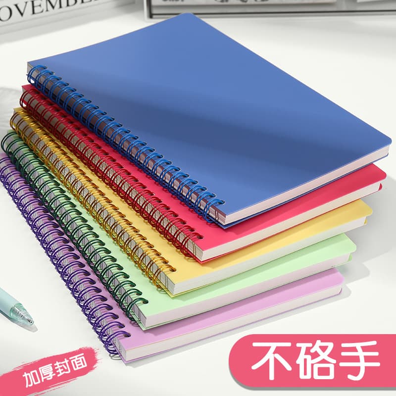 A5 retro notebook with macaron plaid cover ins style high-looking coil notebook