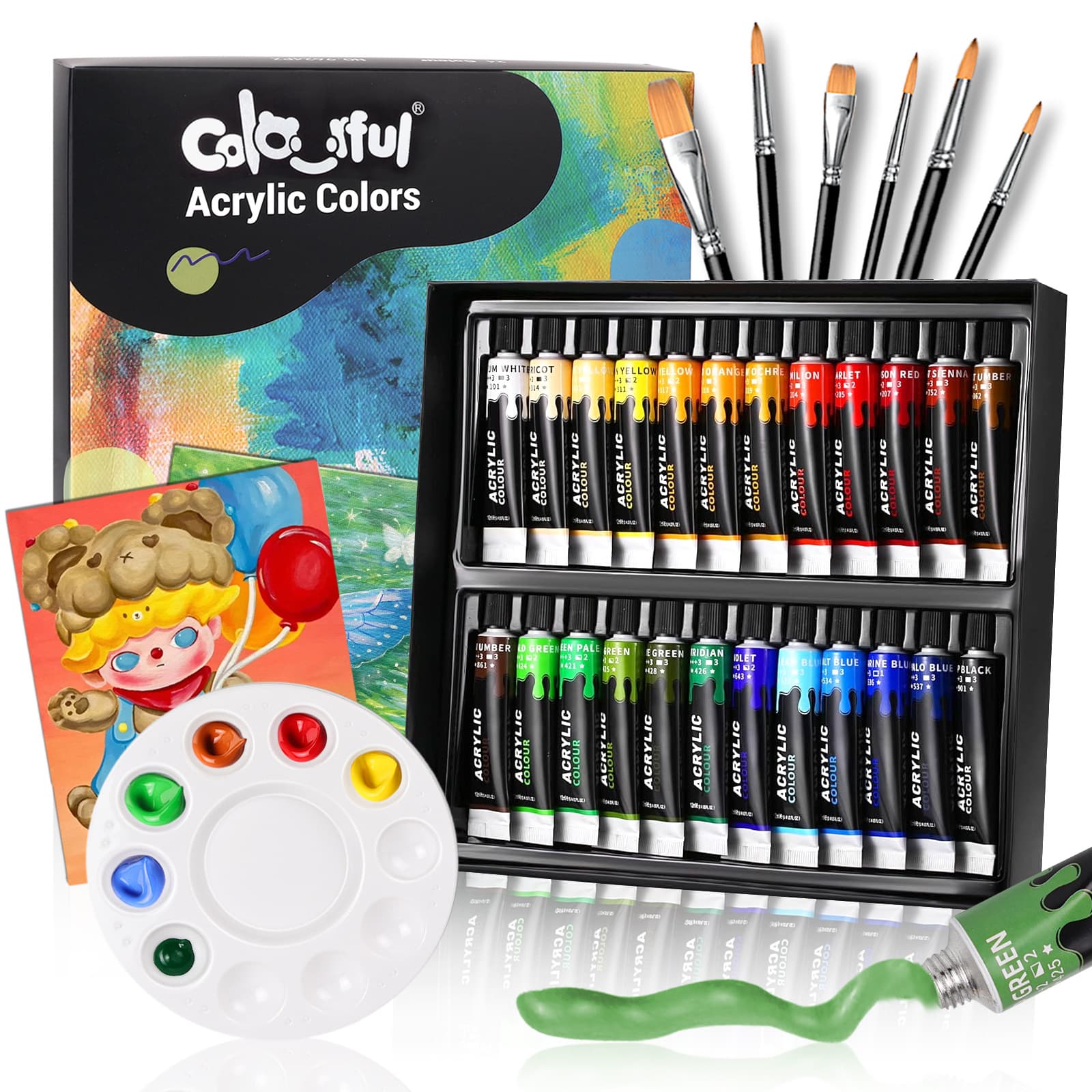 Cai Le Fu Glass Textile Paint Hand-Painted DIY Paint Acrylic Textile Set for Beginners Painting Cross-Border Wholesale