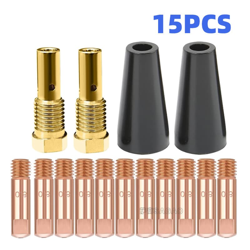 Cross-border MIG Welding Gun FC90 Nozzle K3493-1 Contact Tip, Liner, and Conductive Nozzle 15PCS