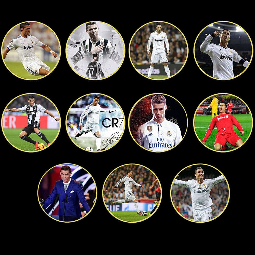 Ronaldo Commemorative Coin Qatar World Cup Football Star Golden Coin Ronaldo Coin Wholesale