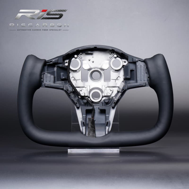 Compatible with Tesla Model 3 Model Y Black Tesla Semi Yoke Steering Wheel with Heating