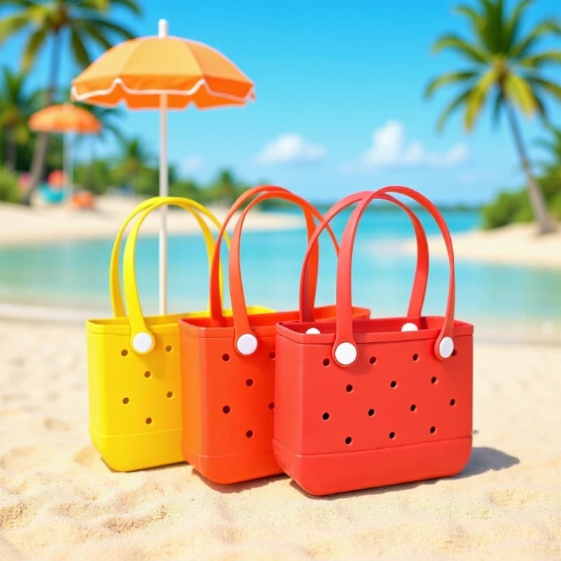 Cross-Border Eva Perforated Beach Bag Waterproof Tote Bag Hollow Large-Capacity Shopping Storage Outdoor Travel Beach Bag