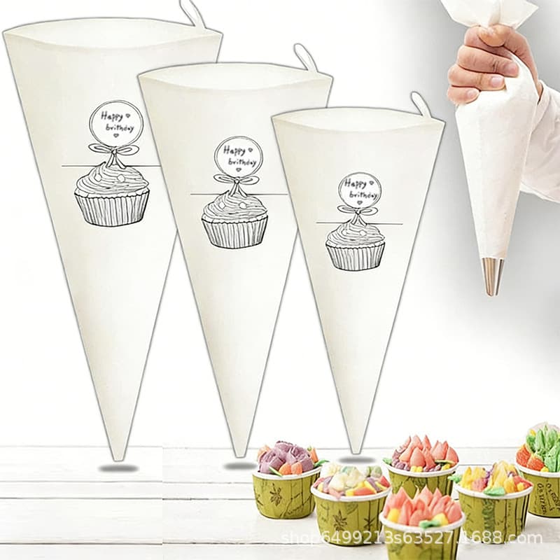 In-Stock White Cotton Piping Bags DIY Cream Piping Bags Cake Baking Tools E-Commerce Supply Source