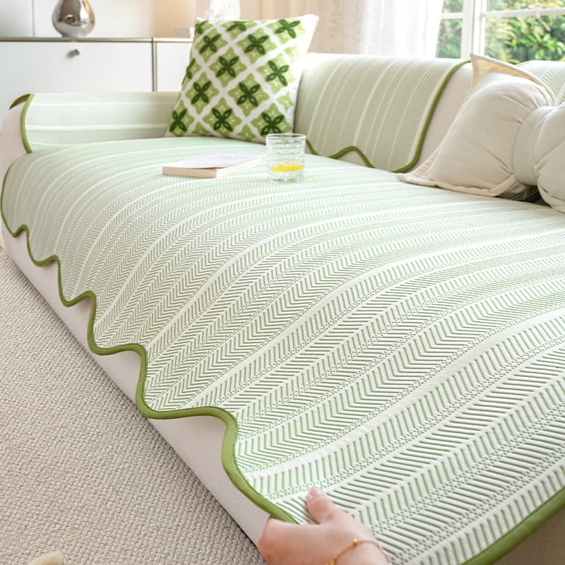 Summer Irregular-Shaped Ice Silk Sofa Cushion, New 2026 Model, One-Piece Sofa Cooling Mat, Non-Slip Cover Cloth