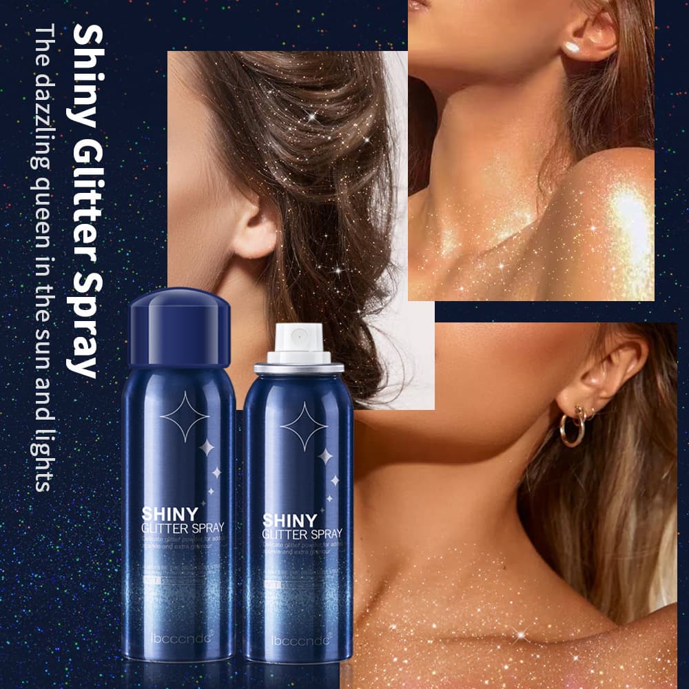 Ibcccndc Glitter Spray, Long-lasting Quick-drying Highlighter Body Perfume Powder Spray Glitter