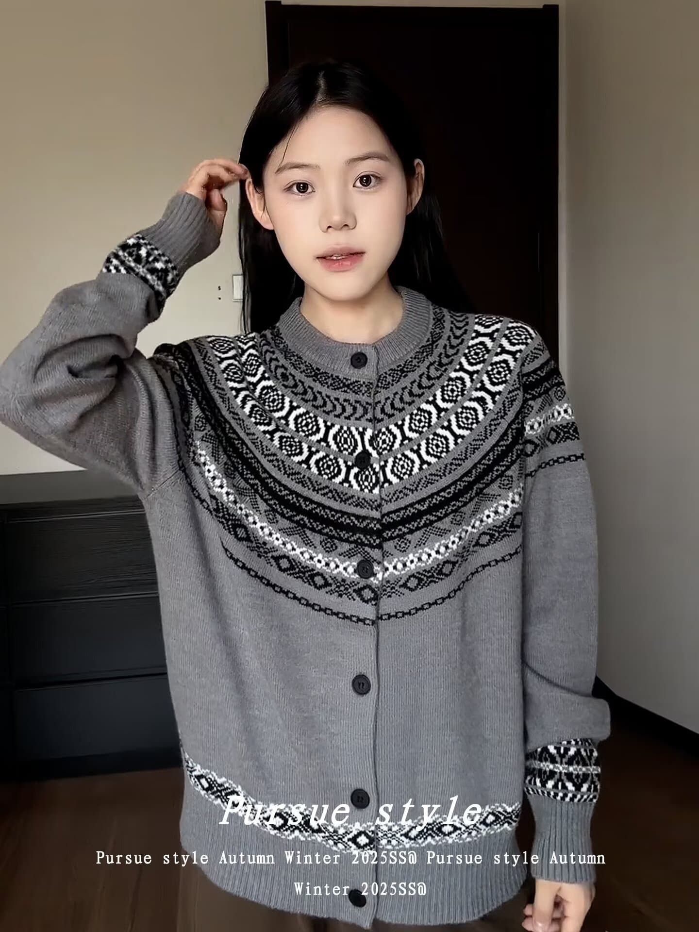 Fashion Versatile Chic Semi-High Neck Long Sleeve Lace Design Mom Pullover Shirt Double-Sided Fleece Base Layer