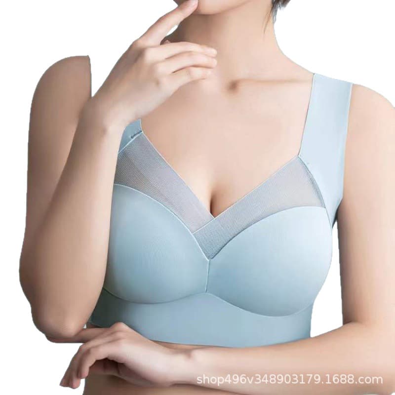 Seamless Cross-Border Integrated Fixed Latex Cup Invisible Ice Silk Thin Backless Wrap Bustier Wireless Sports Tube Top