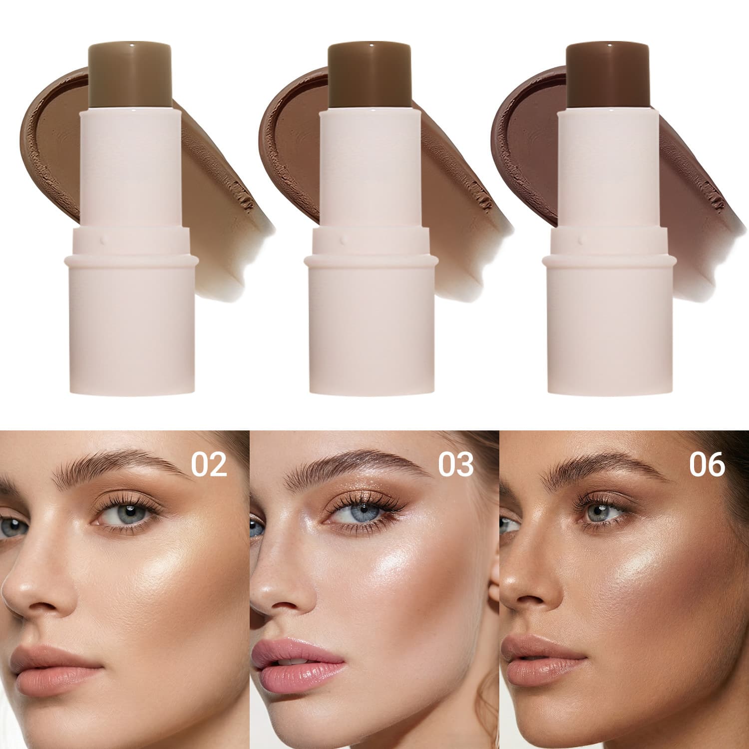 Young Vision 2-Color/Set 3D Highlighting and Contouring Stick Lazy Eye Shadow Stick Cross-Border Makeup
