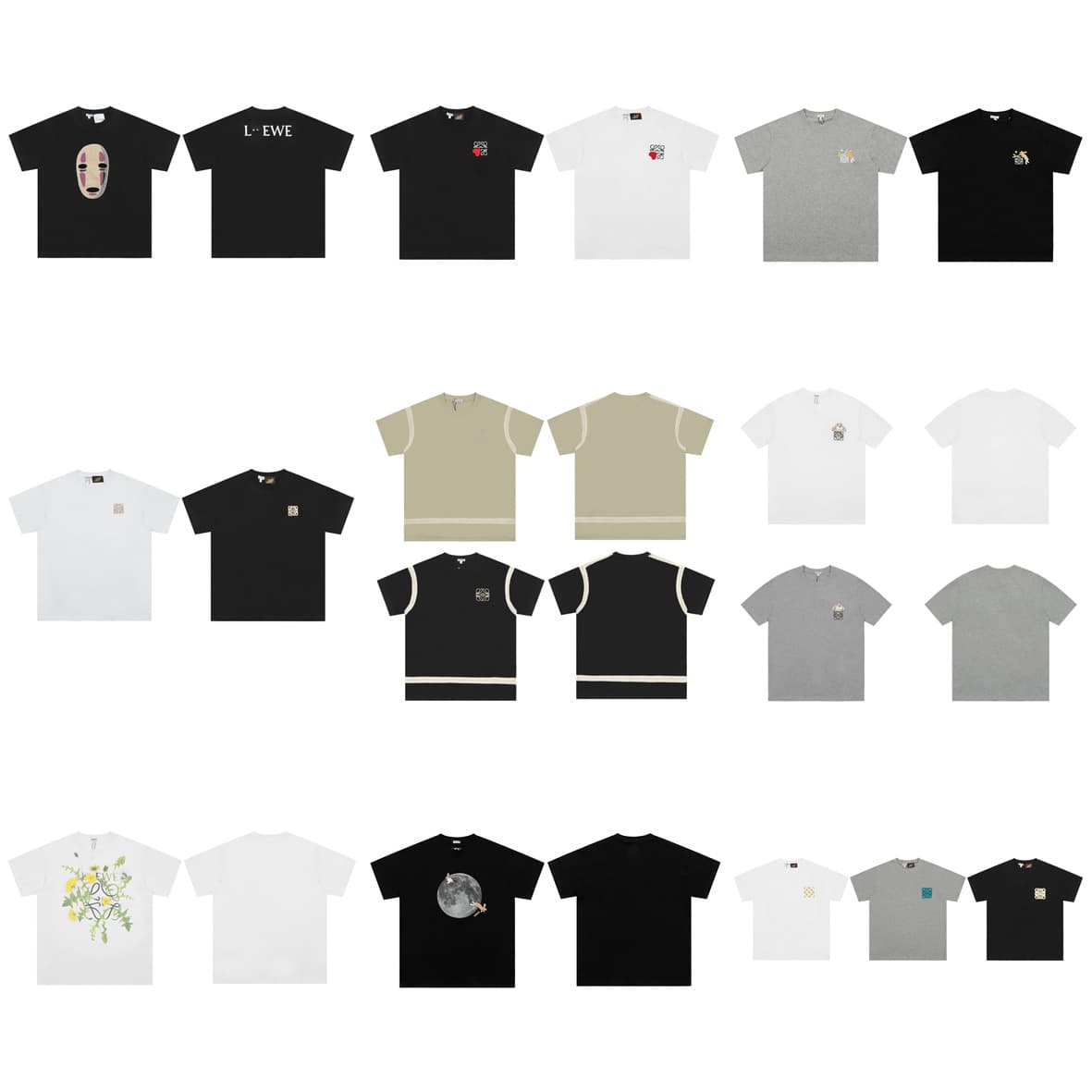 2025 Spring/Summer New Collection Round Neck T-Shirt Short Sleeve Unisex Couple Matching Set