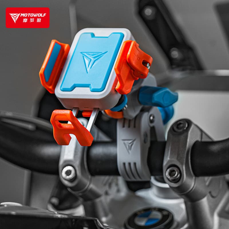 Motorcycle riding shock-absorbing mobile phone holder dual charging anti-theft mobile phone holder navigation mobile phone holder convenient quick access holder