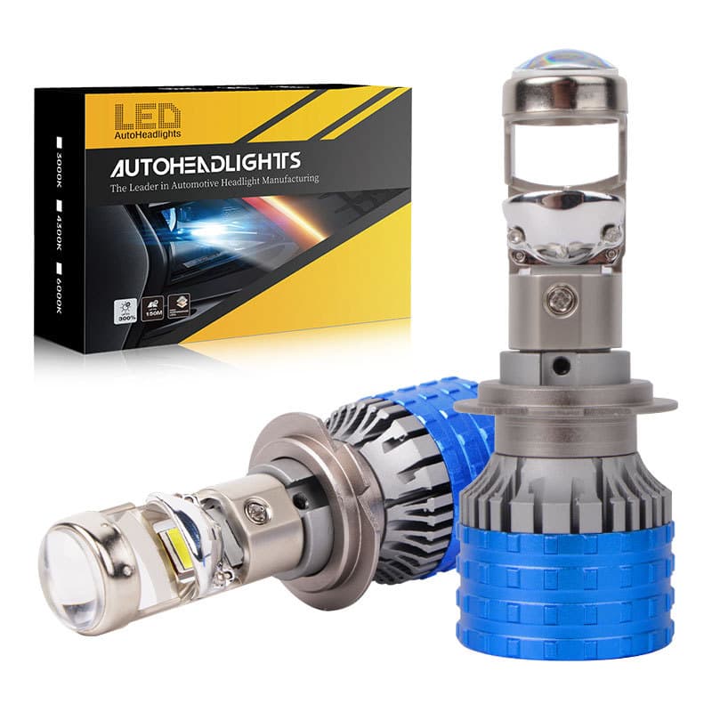 Car LED Headlight Lens Low Beam 55W High Power 9005 White Light Modification H4 Headlight H7 Lens